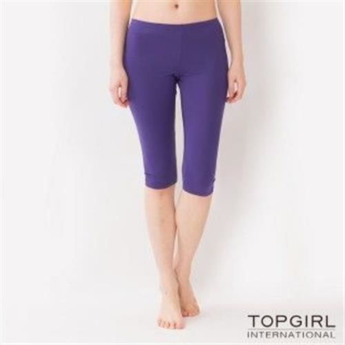  【TOP GIRL】韻律緊身七分褲(紫色)