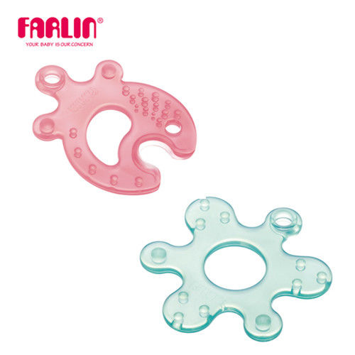 【Farlin】小魚烏龜組合矽膠咬牙器 - 藍+粉