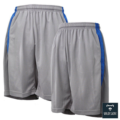 【VB】台灣製吸排透氣機能短褲(154銀藍M-2L)  鍍銀邊接藍款式