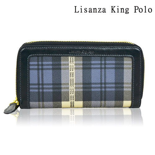 【Lisanza King Polo】格紋雙拉鍊仕女夾-黑格紋