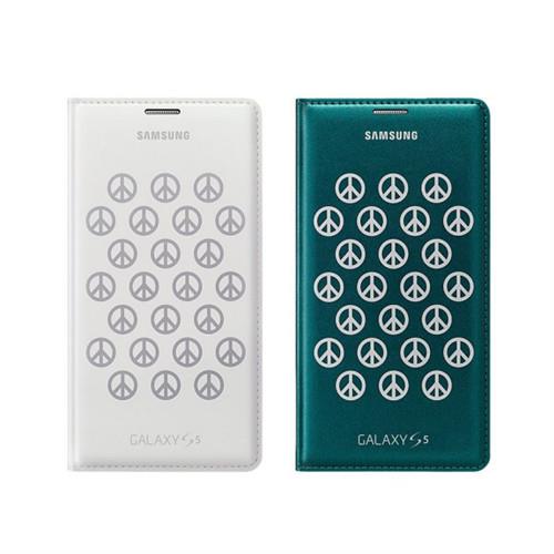 SAMSUNG GALAXY S5 原廠 時尚書本式皮套-和平標誌(盒裝-台灣代理商)