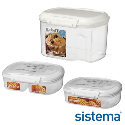 【Sistema】紐西蘭進口烘焙保鮮盒三件組(小)