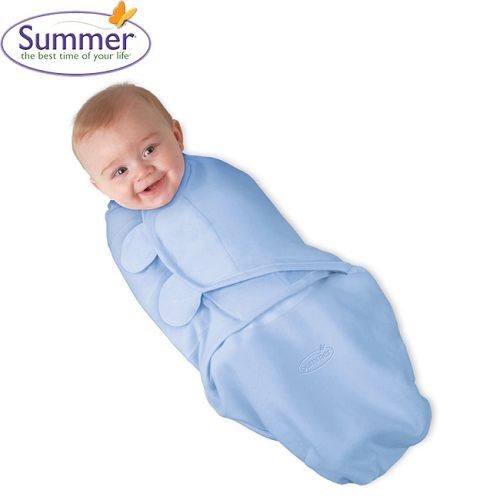 【美國Summer Infant】聰明懶人育兒包巾-刷毛絨布藍色-行動