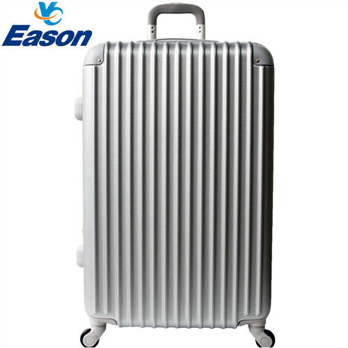 【YC Eason】超值流線型28吋可加大海關鎖款ABS硬殼行李箱(金屬銀)