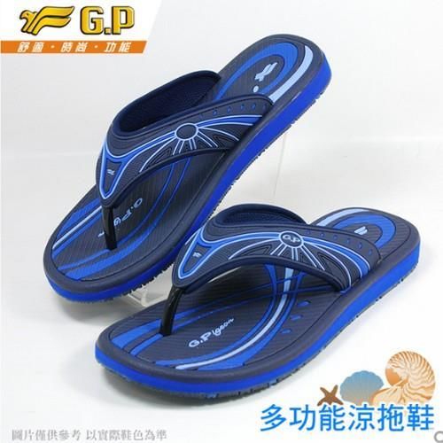 【G.P 時尚休閒夾腳拖鞋】G6895M-23 寶藍色 (SIZE:40-44 共三色)