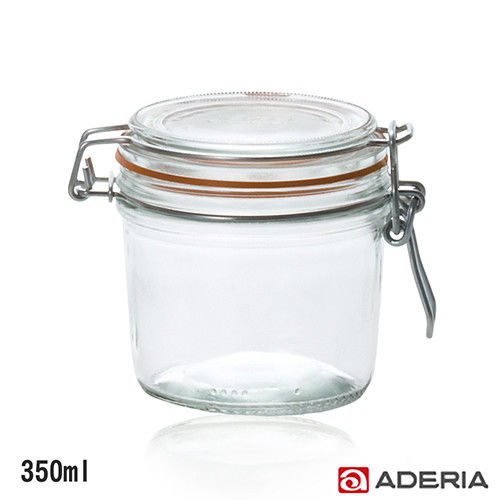 【ADERIA】日本進口扣式密封玻璃罐350ml