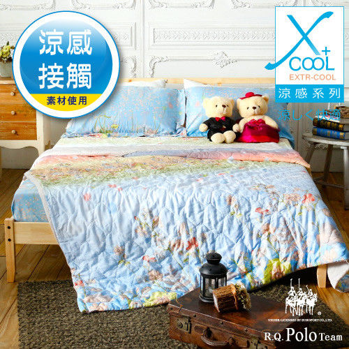 【R.Q.POLO】沐光夢境 EXTR-COOL系列 天絲萊賽爾雙人標準涼被床包四件組(5X6.2尺)