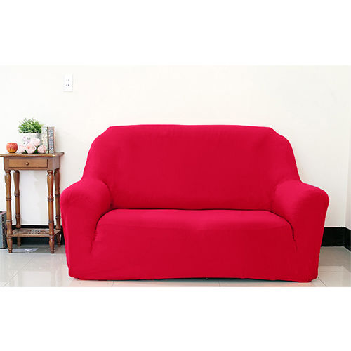 Osun-一體成型防蹣彈性沙發套/沙發罩_2人座 素色款 富貴紅