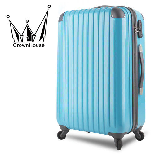 【Crownhouse】繽紛STYLE-28吋輕量PC鏡面加大行李箱(晴空藍)