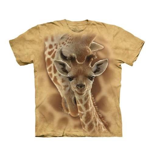 【摩達客】(預購)美國進口The Mountain  長頸鹿之愛 純棉環保短袖T恤