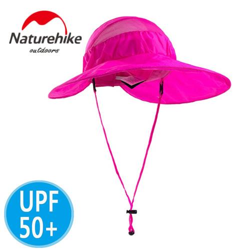 【Naturehike】UPF50+輕巧折疊款多功能遮陽帽/防曬帽(粉紅)