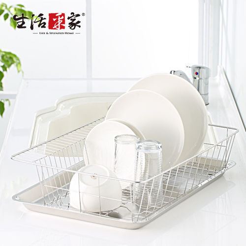 【生活采家】台灣製304不鏽鋼廚房碗盤陳列瀝水架#27161