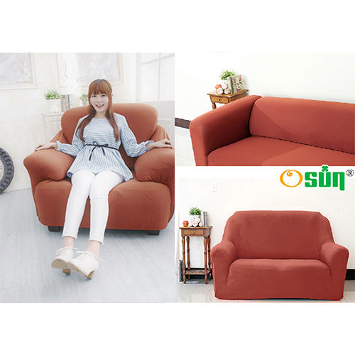 【Osun】一體成型防蹣彈性沙發套、沙發罩素色款典雅咖1+2+3人座