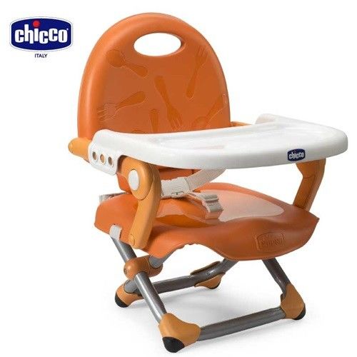 chicco-Pocket snack攜帶式輕巧餐椅座墊-橙橘
