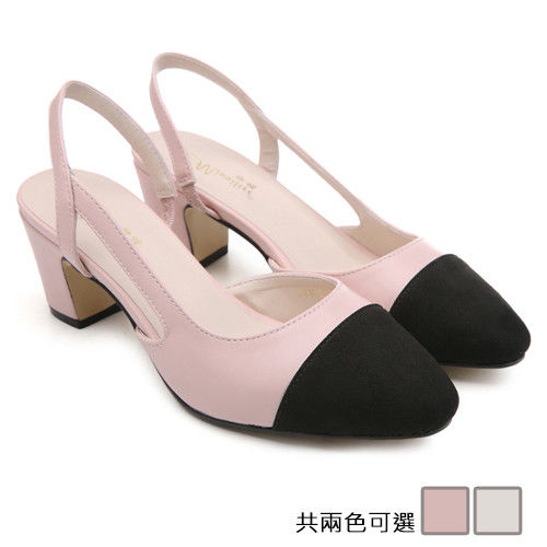 【Alice 】(現貨+預購) 小香風典雅拼色粗跟涼鞋