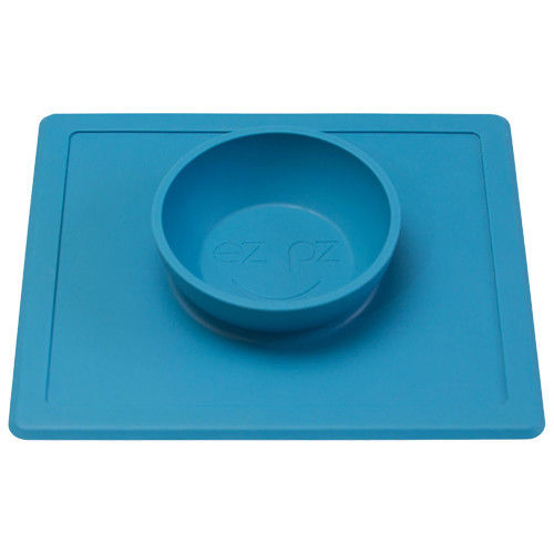 美國EZPZ矽膠防滑餐碗-寶石藍