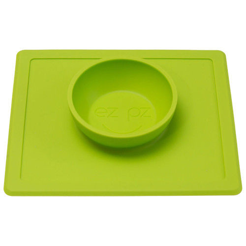 美國EZPZ矽膠防滑餐碗-蘋果綠