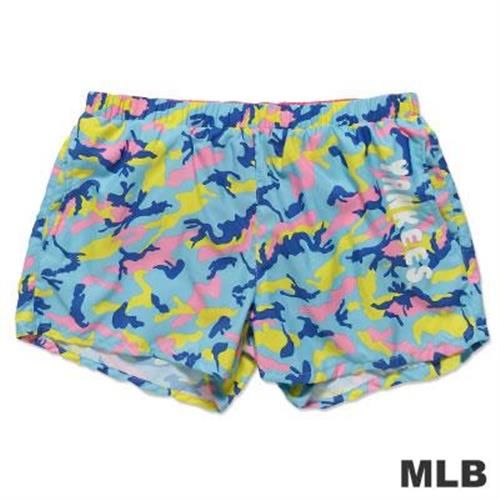 MLB-紐約洋基隊迷彩印花透氣短褲-粉紅(女)