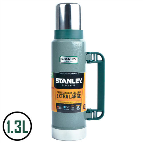 【美國Stanley】不鏽鋼保溫瓶／經典真空保溫瓶  1.3L(錘紋綠)