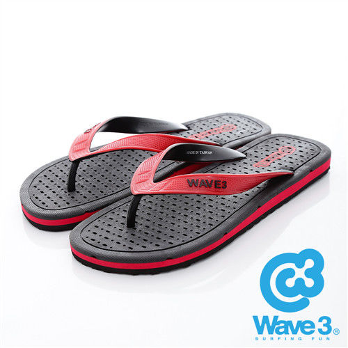 WAVE 3 (男) - 極度乾燥 獨家排水設計透爽人字夾腳拖鞋 - 黑紅
