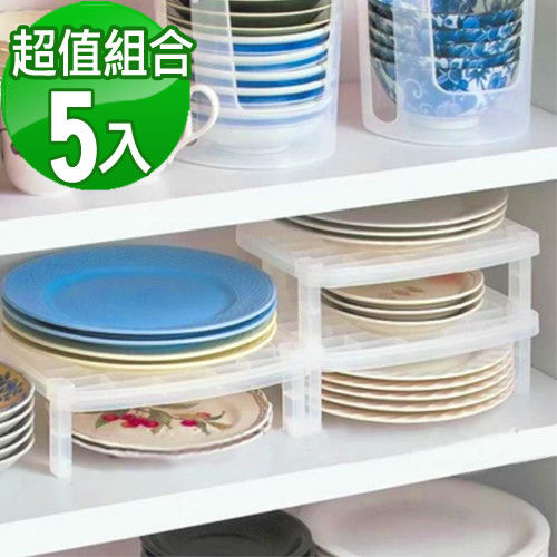 日式抗菌碗盤架/置物架-5入-行動