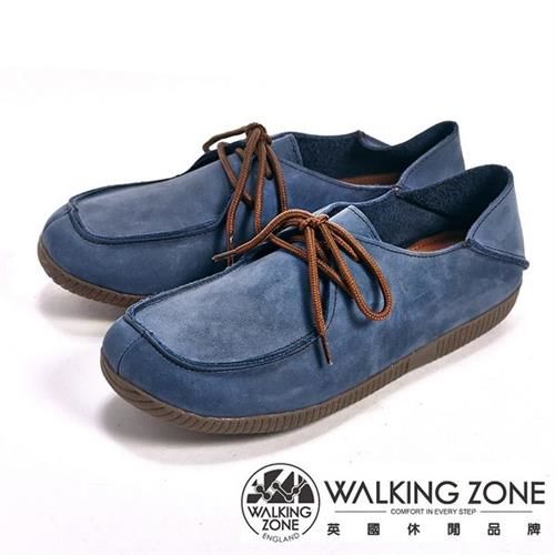 【WALKING ZONE】可踩式雙穿休閒女鞋-藍(另有紅、棕)