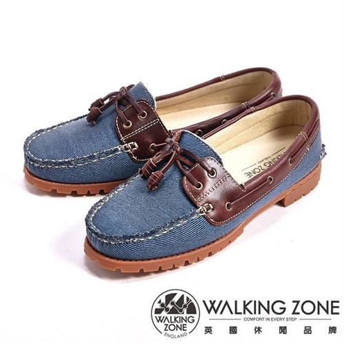 【WALKING ZONE】情侶款復刻拼接雷根鞋(藍色) -女鞋_(男女款尺寸皆有)