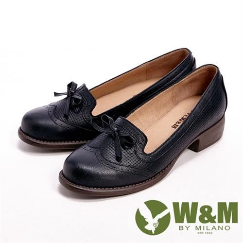 【W&M】日系可愛學院風休閒女鞋-黑(另有咖)