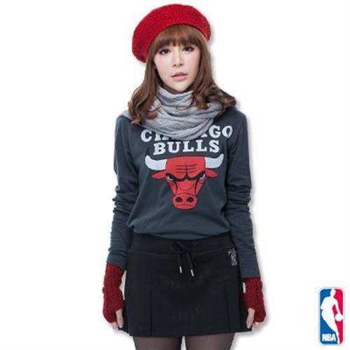 NBA-芝加哥公牛隊棉質圓領T恤-深灰(女)