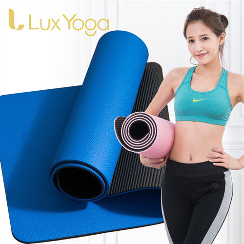 【Lux Yoga】8mm POE環保瑜珈墊/運動墊(國際認證/台灣製造/附背繩)