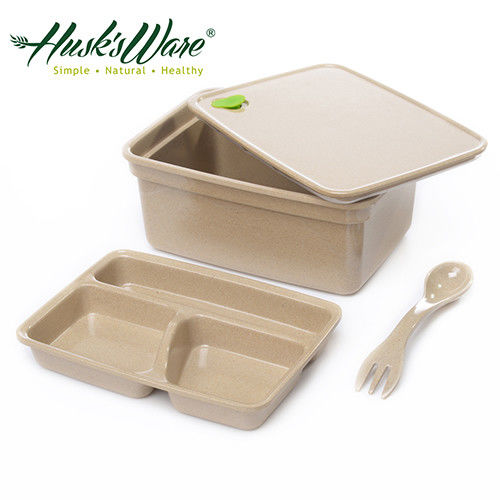 【美國Husk’s ware】第二代稻殼天然無毒環保雙層便當盒