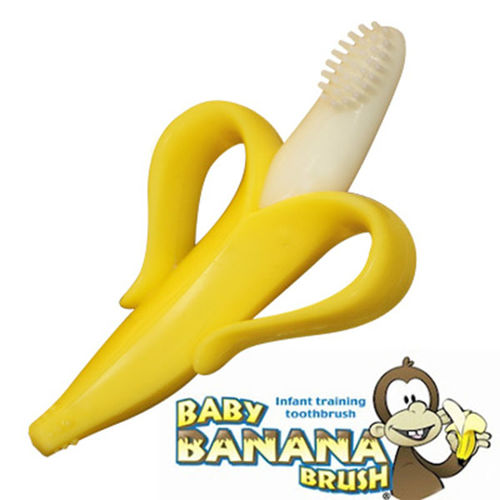 美國Baby Banana Brush 心型香蕉造型軟性學習牙刷