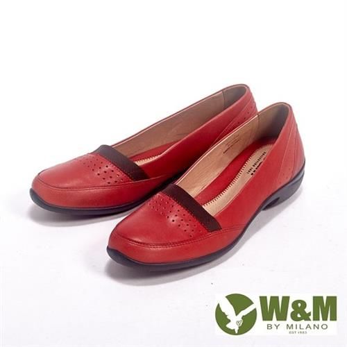 【W&M】SOFIT系列 透氣洞洞氣墊休閒女鞋-紅