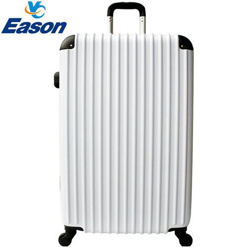 【YC Eason】超值流線型28吋可加大海關鎖款ABS硬殼行李箱(白色戀人)