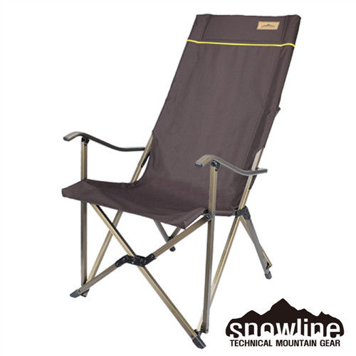 【韓國snowline露營用品】NLR長背鋁合折收扶手椅-袋 棕/卡其