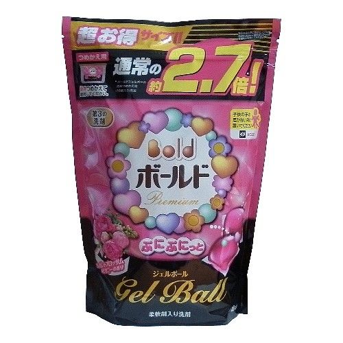 日本PG洗衣膠球-BOLD粉紅花香1160g-48顆