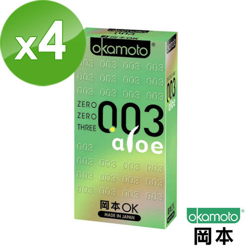 【岡本OK】003 Aloe極薄蘆薈保險套(6入X 4盒)