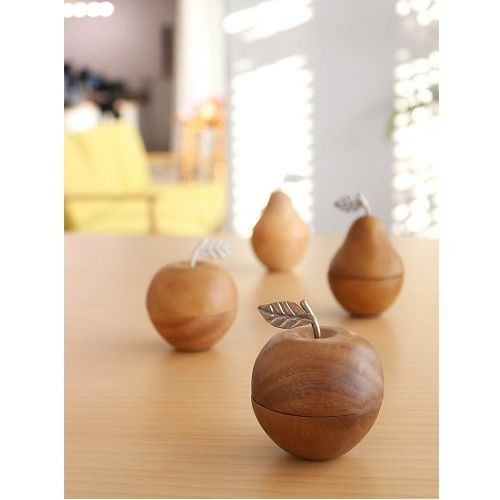 日本 Kishima 木製蘋果置物盒 - 共兩色-行動