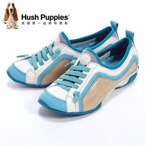 Hush Puppies Casual Qualify 春夏繽紛運動風彈力休閒女鞋-淺藍
