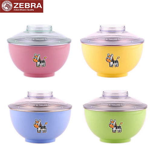 【斑馬ZEBRA】彩色隔熱麵碗附蓋超值兩入組（1000ml／入）