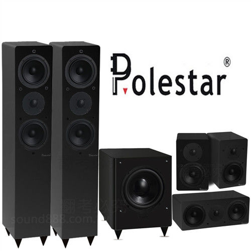 Polestar 5.1聲道黑色鋼琴烤漆劇院喇叭(AL-520+AL-500+AL-C50+LS-SW300)