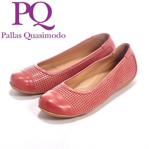 PQ 素面鏤口洞洞設設計休閒內增高鞋女鞋-紅
