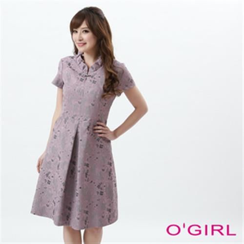 【OGIRL】新中國風立領洋裝