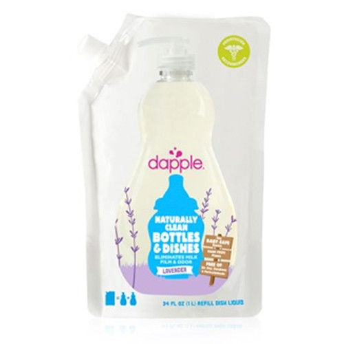 美國Dapple奶瓶及餐具清潔液-薰衣草1L(補充包)