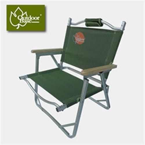 【Outdoorbase】小巨人超薄摺疊椅-綠色 25070.折疊椅.烤肉椅.戶外椅.休閒椅.兒童椅.鋁合金椅.超輕椅