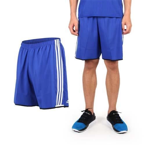 【ADIDAS】男運動短褲-愛迪達 慢跑 路跑 休閒短褲 健身 藍白