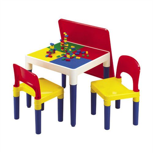 《孩子國》方形積木桌椅組~送網袋及100顆小積木哦!!