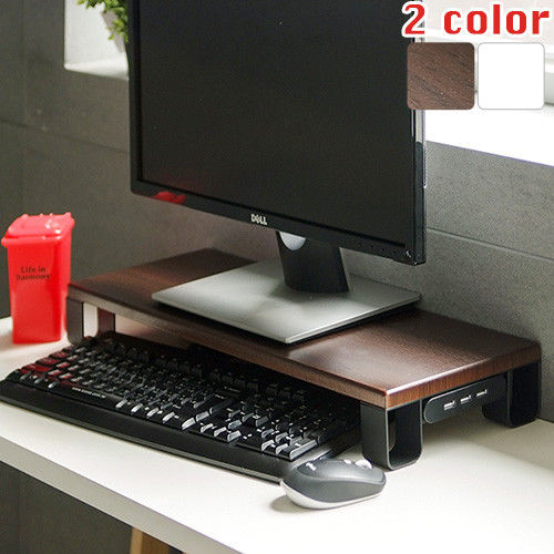 《舒適屋》簡約USB鐵腳配色防潑水螢幕架/桌上架(2色可選)