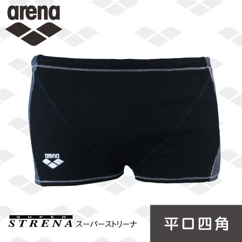 【限量】 arena 男用 平口四角泳褲 蜂巢布料 SUPER STRENA系列 重量訓練款 SAR3127-行動