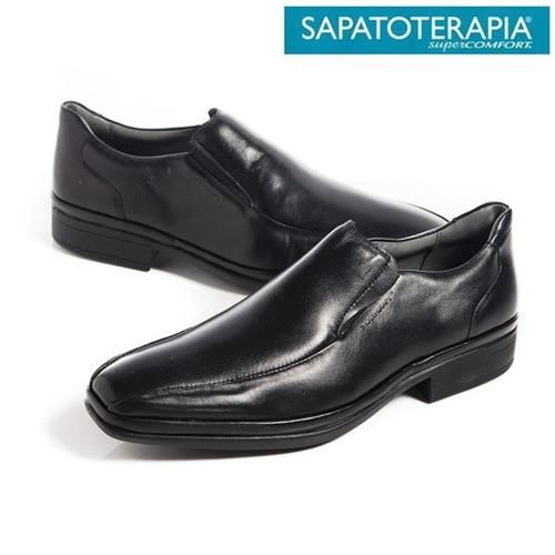 SAPATOTERAPIA 巴西有機素面直套皮鞋-黑